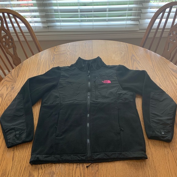The North Face Jackets & Blazers - North Face Denali Jacket Black Fleece Pink Logo M